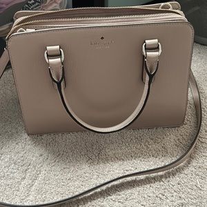 Gently used Kate spade satchel in beige